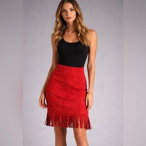 illia red suede leather Western Size P